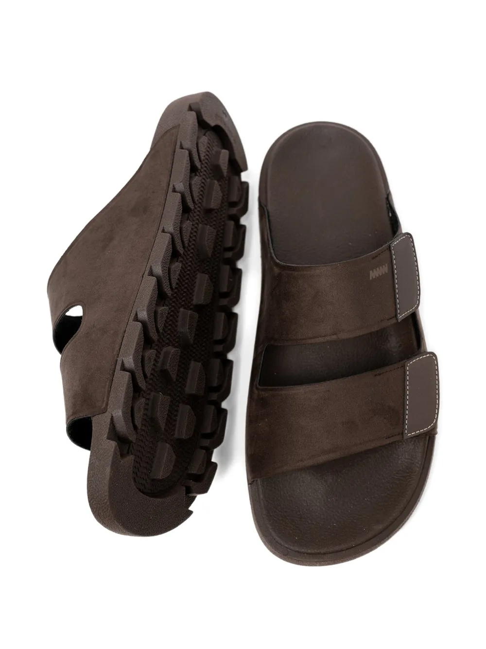 HUGO Evander slippers met bandje Bruin