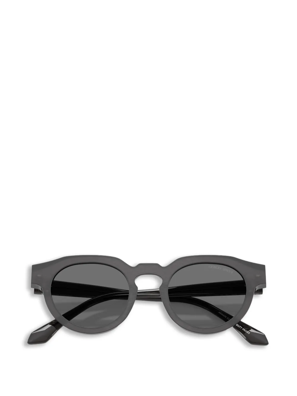 Giorgio Armani Zonnebril met rond montuur Zwart