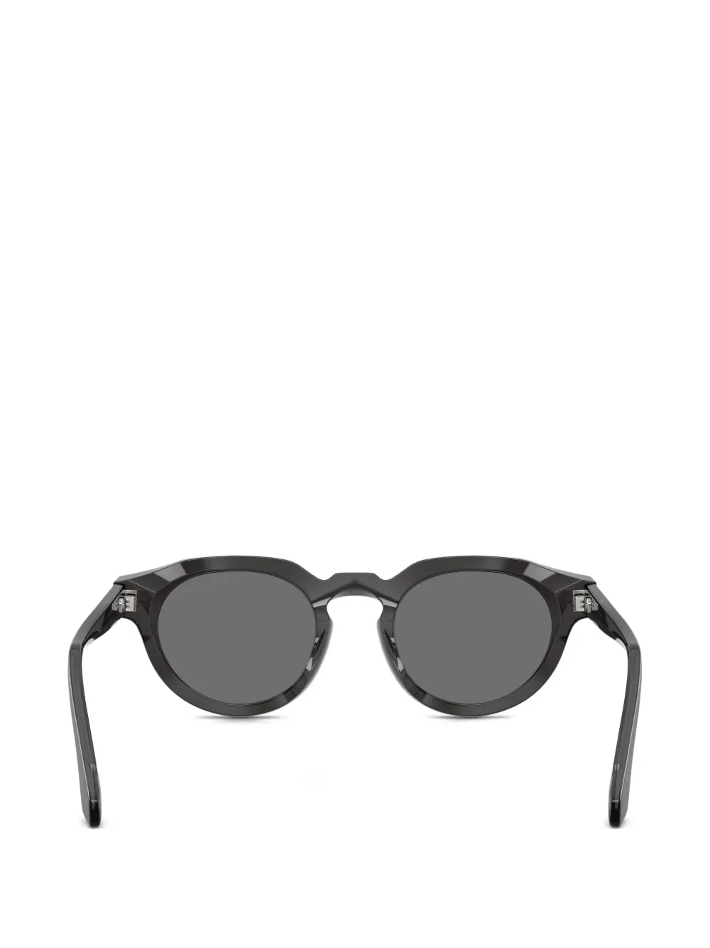 Giorgio Armani Zonnebril met rond montuur Zwart