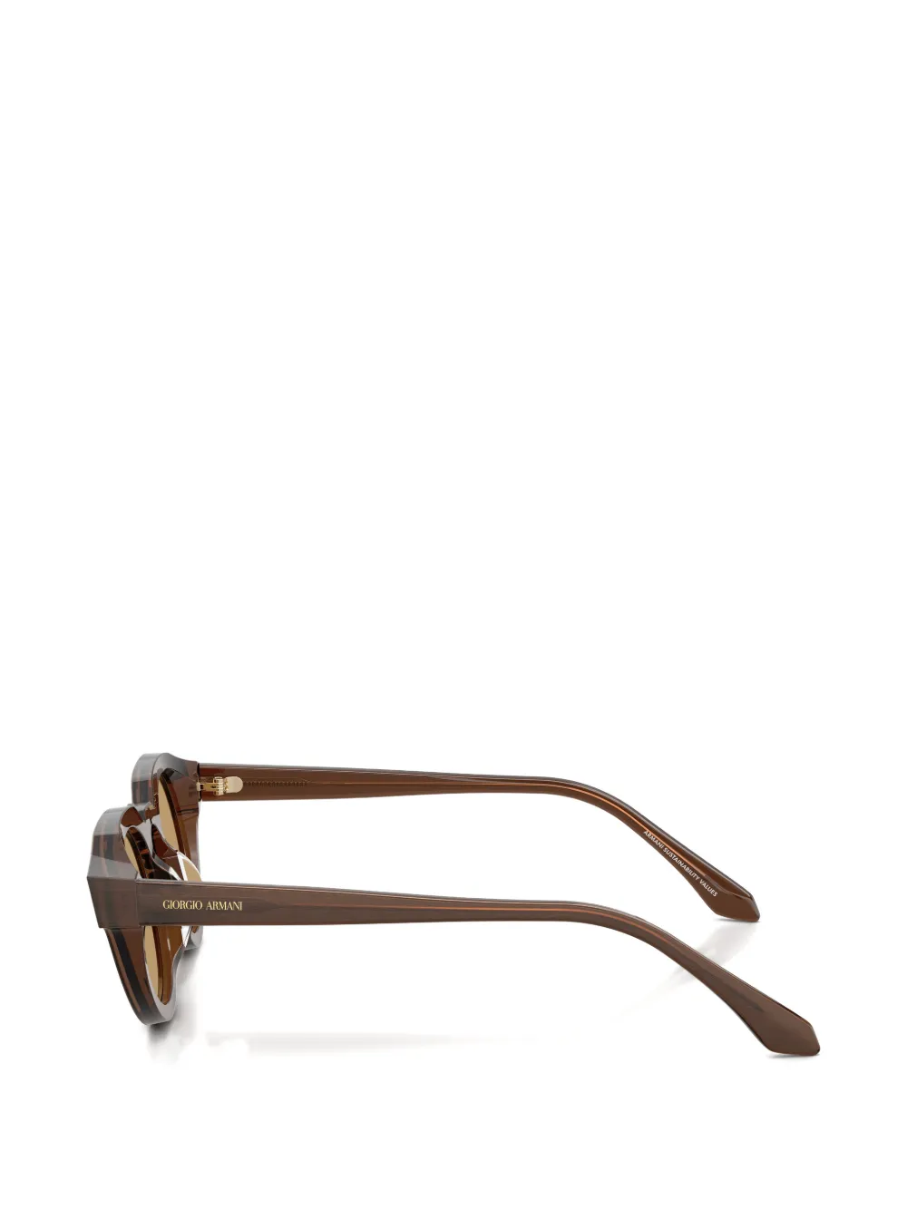 Giorgio Armani Zonnebril met rond montuur Bruin