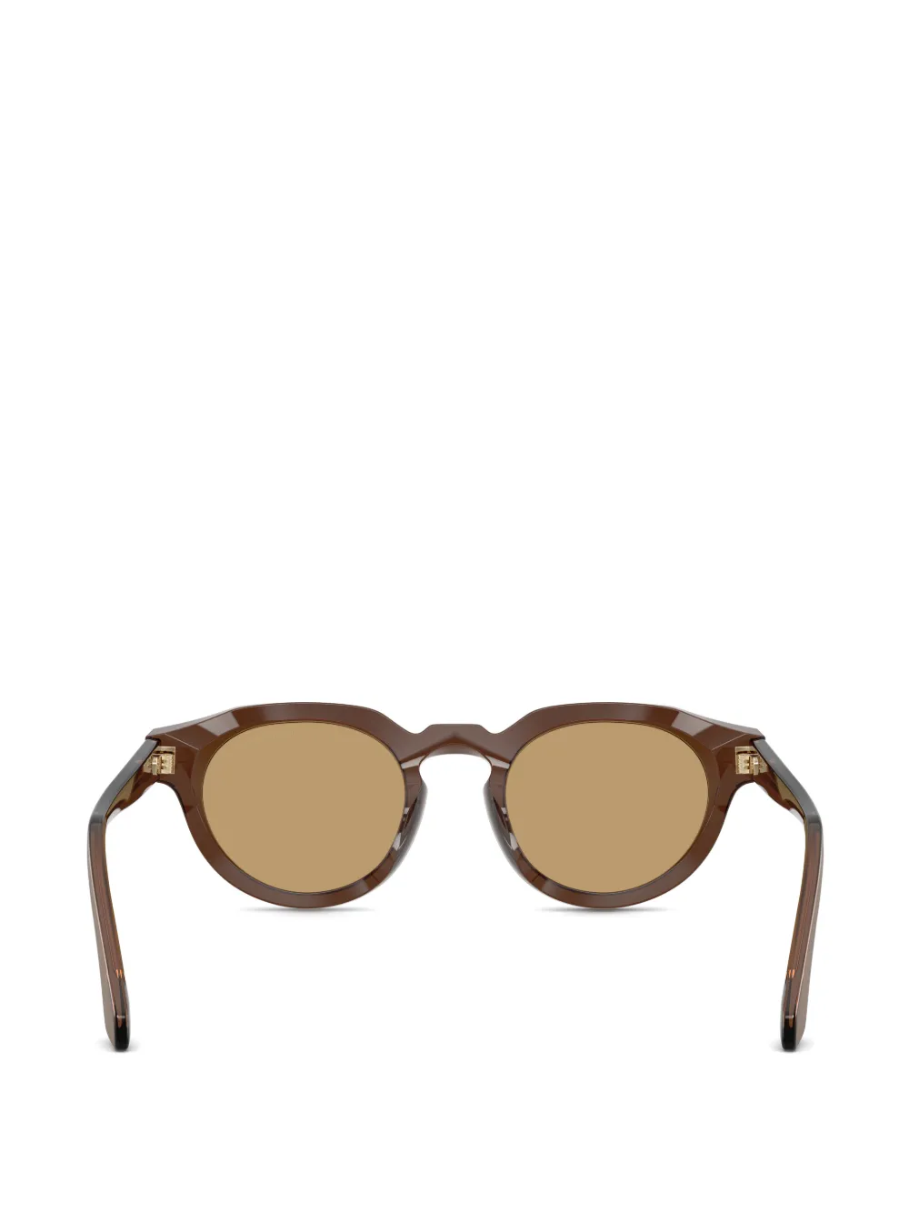 Giorgio Armani Zonnebril met rond montuur Bruin