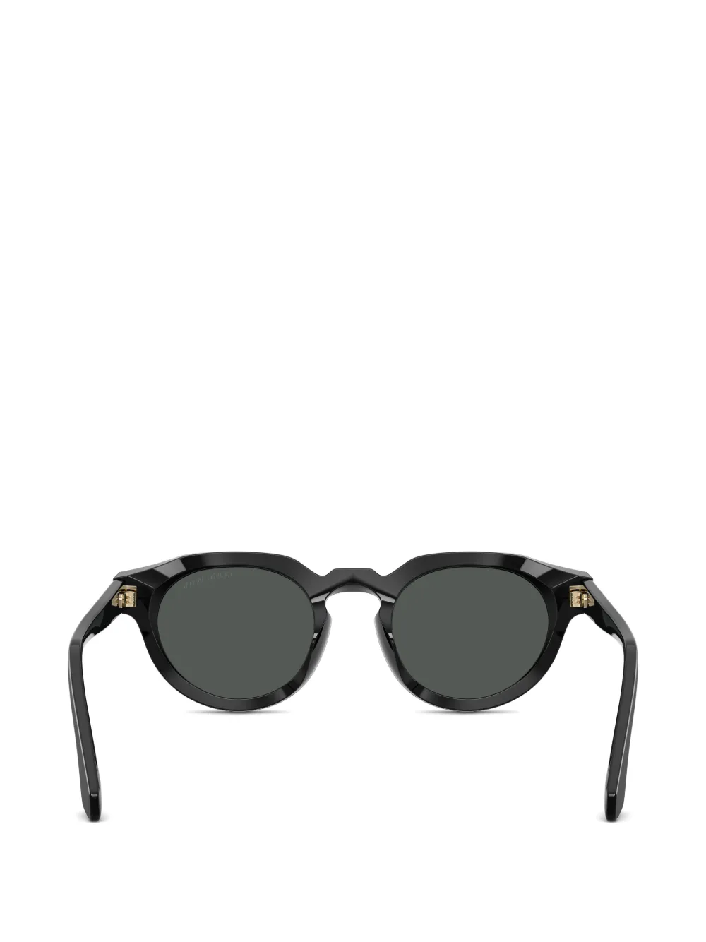 Giorgio Armani Zonnebril met rond montuur Zwart