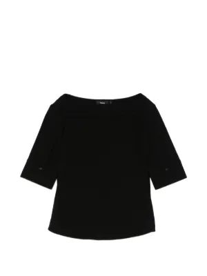 Amomento Knotted Collar Top | Black | FARFETCH ZA