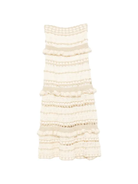ZIMMERMANN falda de crochet con volantes