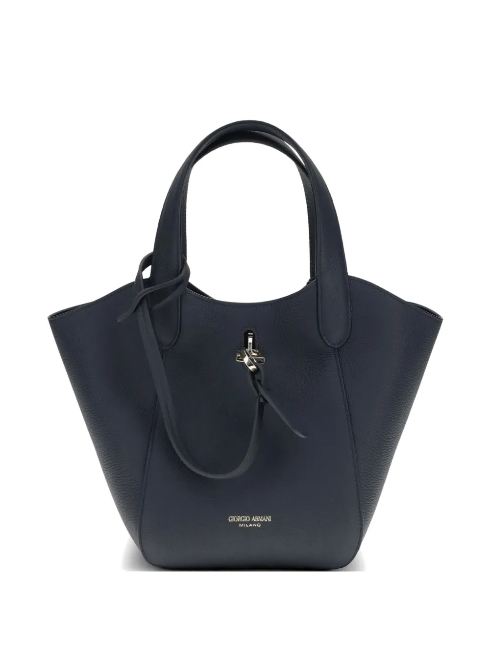 Giorgio Armani top-handles leather tote bag - Blu