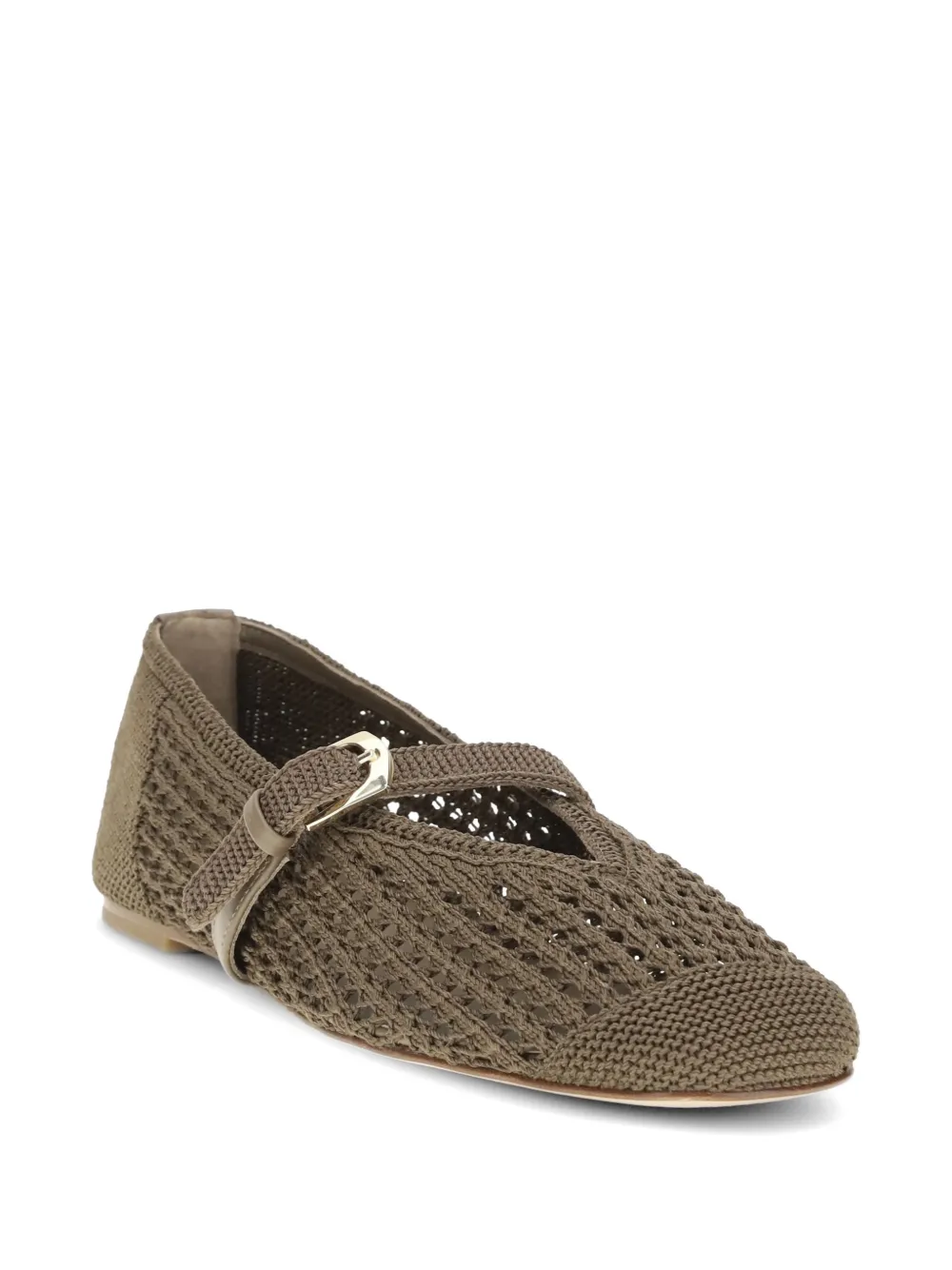 Stuart Weitzman Leora strap ballet flats Groen