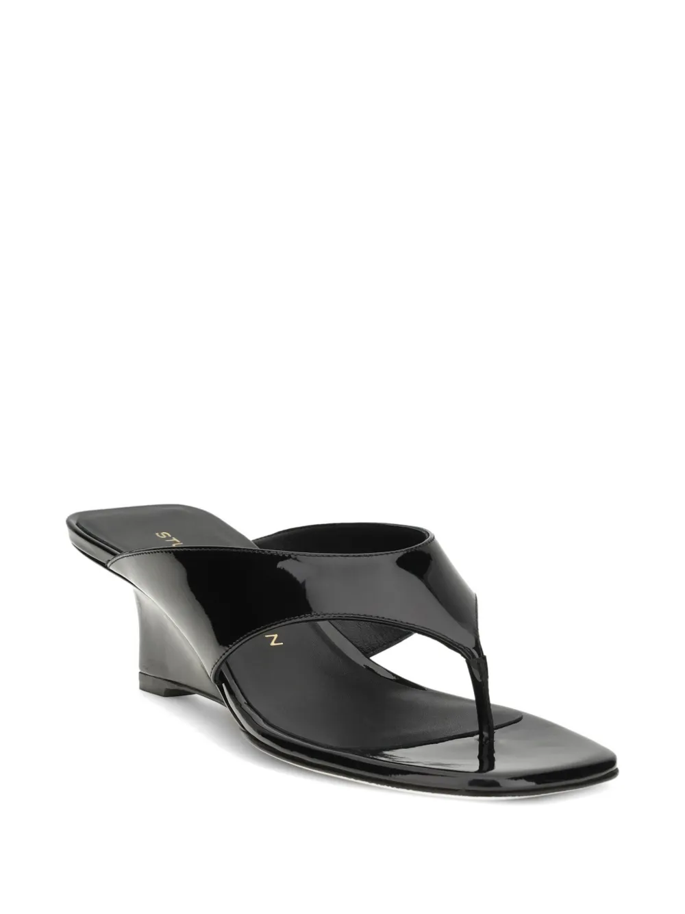 Stuart Weitzman Vinnie sandalen met sleehak Zwart