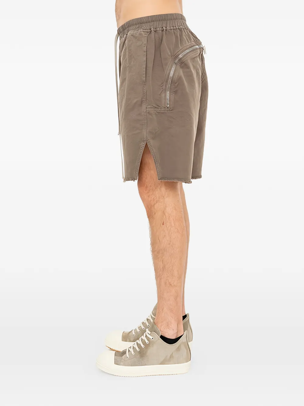 Rick Owens DRKSHDW Shorts met trekkoordtaille en rits Grijs