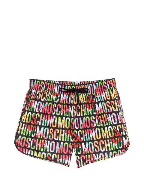 Moschino multicolour logo print swim shorts
