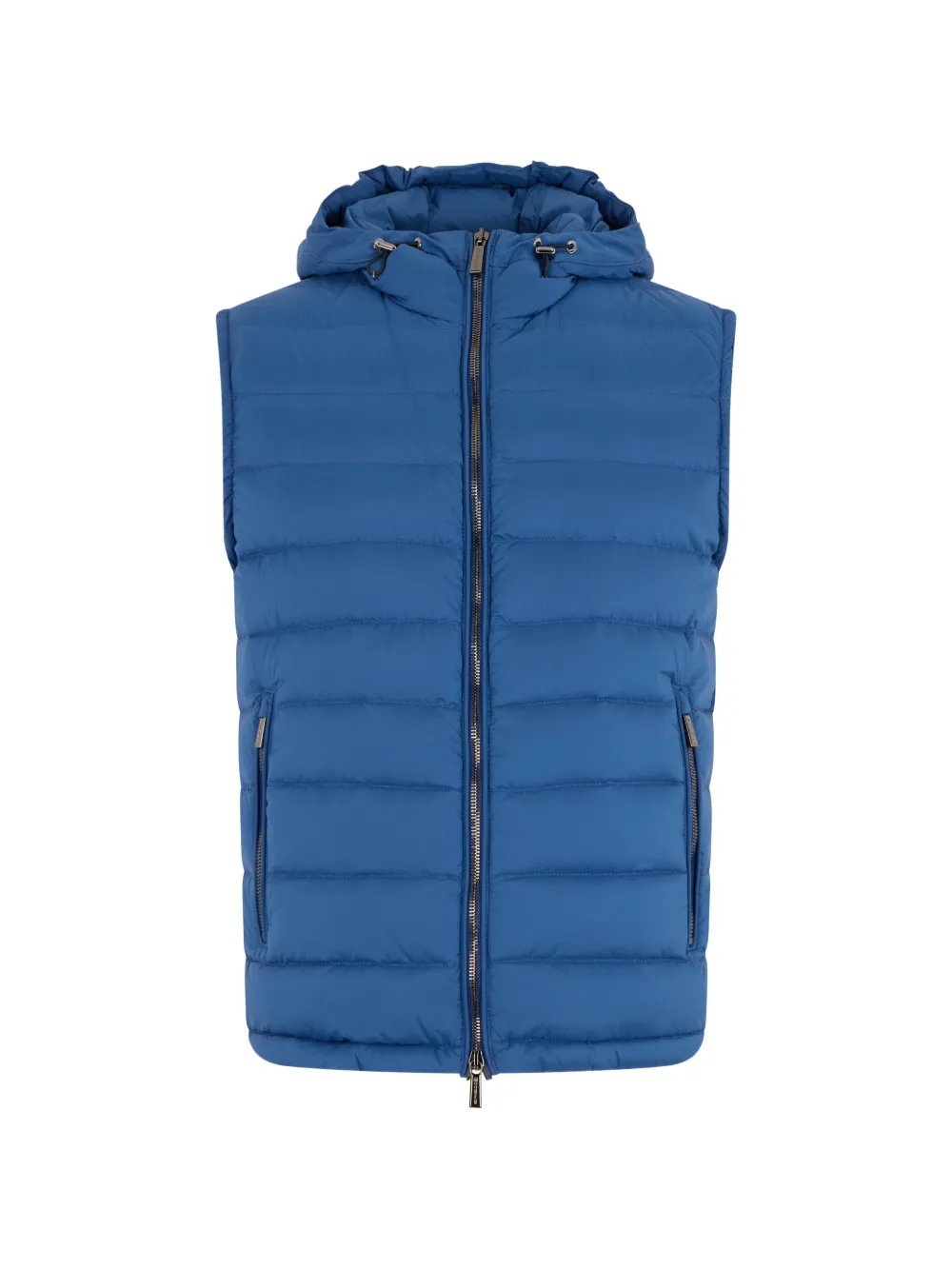 Moorer hooded padded gilet - Blue