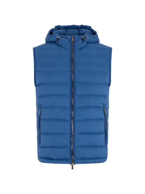 Moorer hooded padded gilet