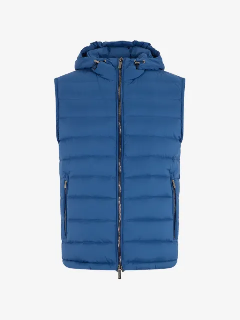 Moorer hooded padded gilet