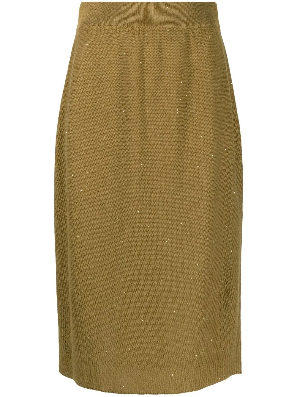 Fabiana Filippi elasticated midi skirt - Marrone