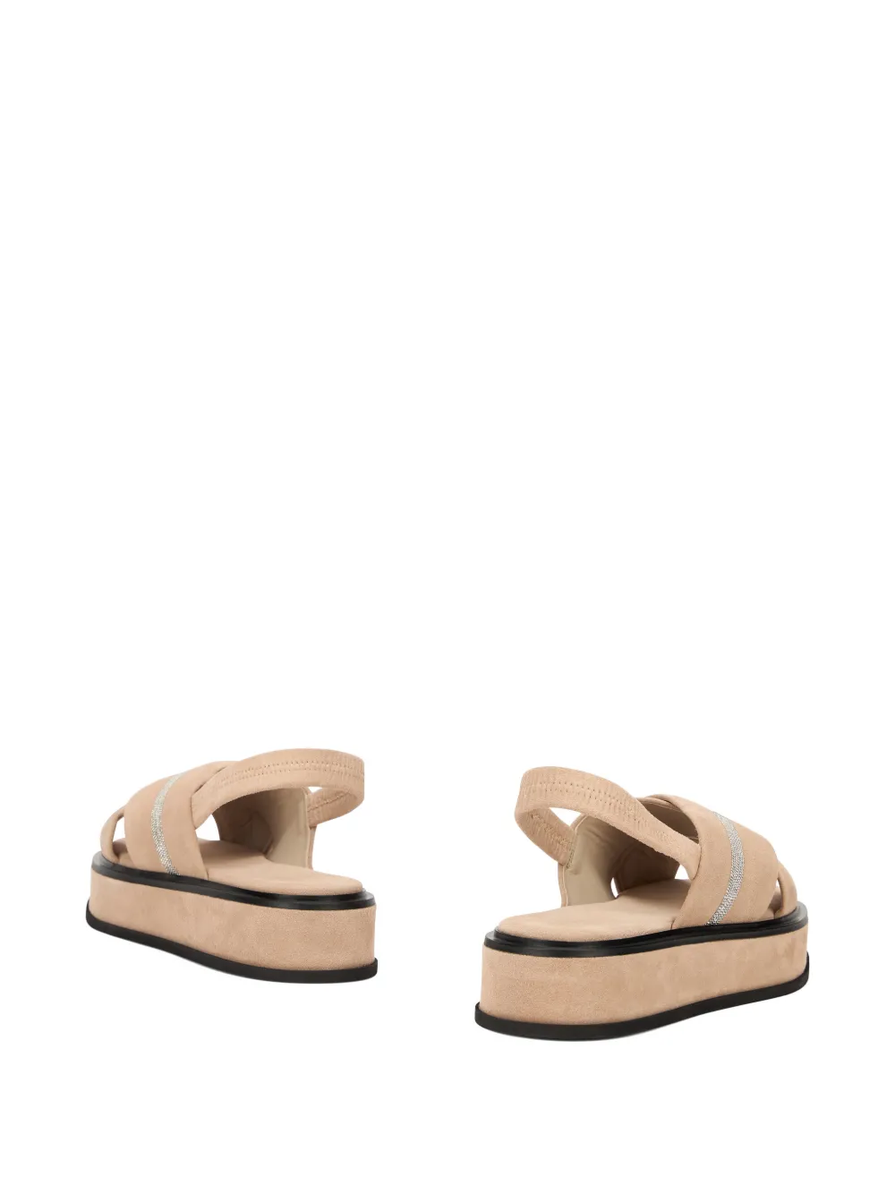 Fabiana Filippi criss-cross strap platform sandals Beige