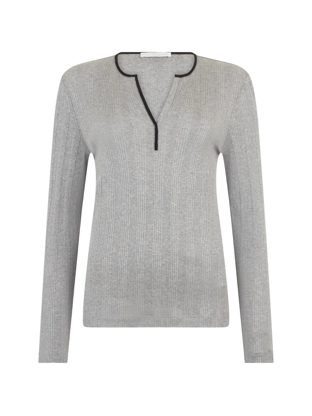 Fabiana Filippi V-neck long-sleeve T-shirt - Grau