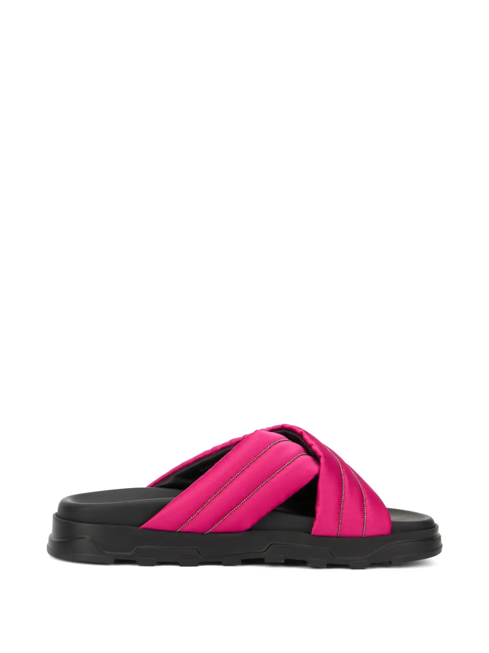 Fabiana Filippi bead-embroidered flat sandals Roze