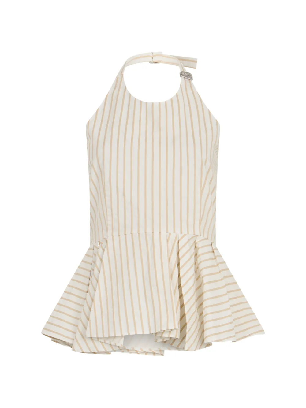 Fabiana Filippi striped mini dress - Toni neutri