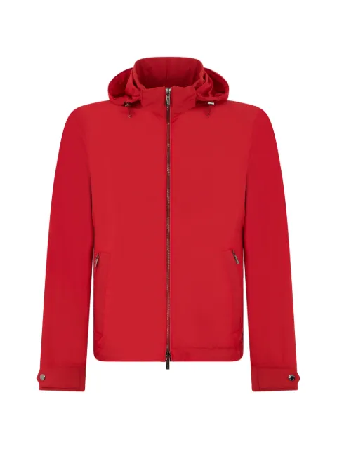 Moorer hooded zip-up jacket