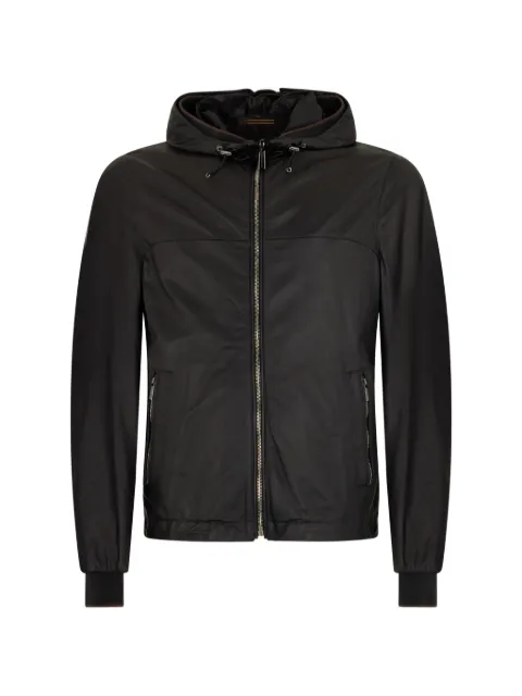 Moorer hooded zip-up jacket