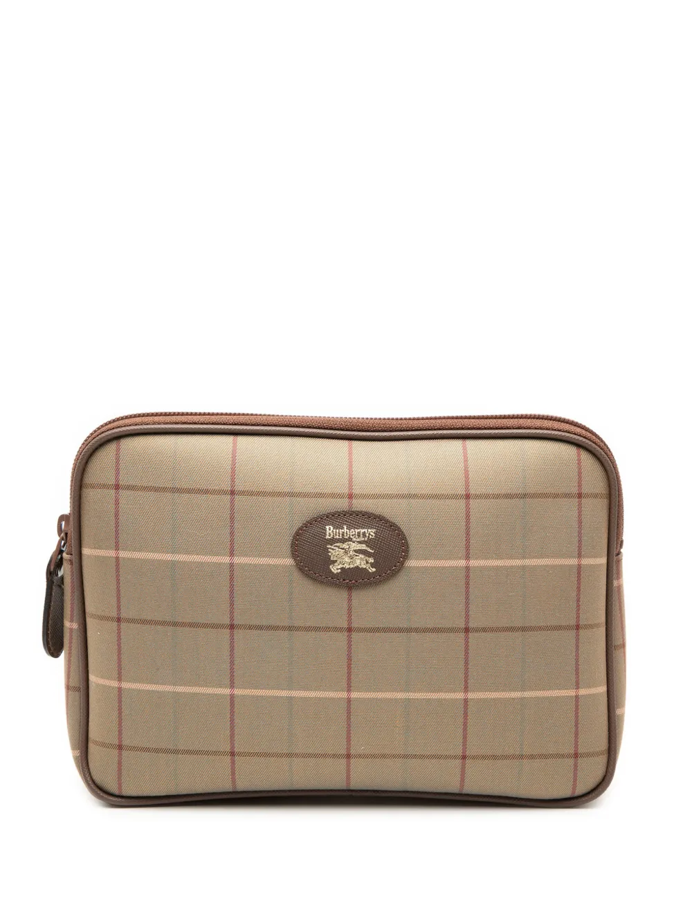 Burberry Pre-Owned 20th Century Vintage Check Canvas clutch bag - Braun