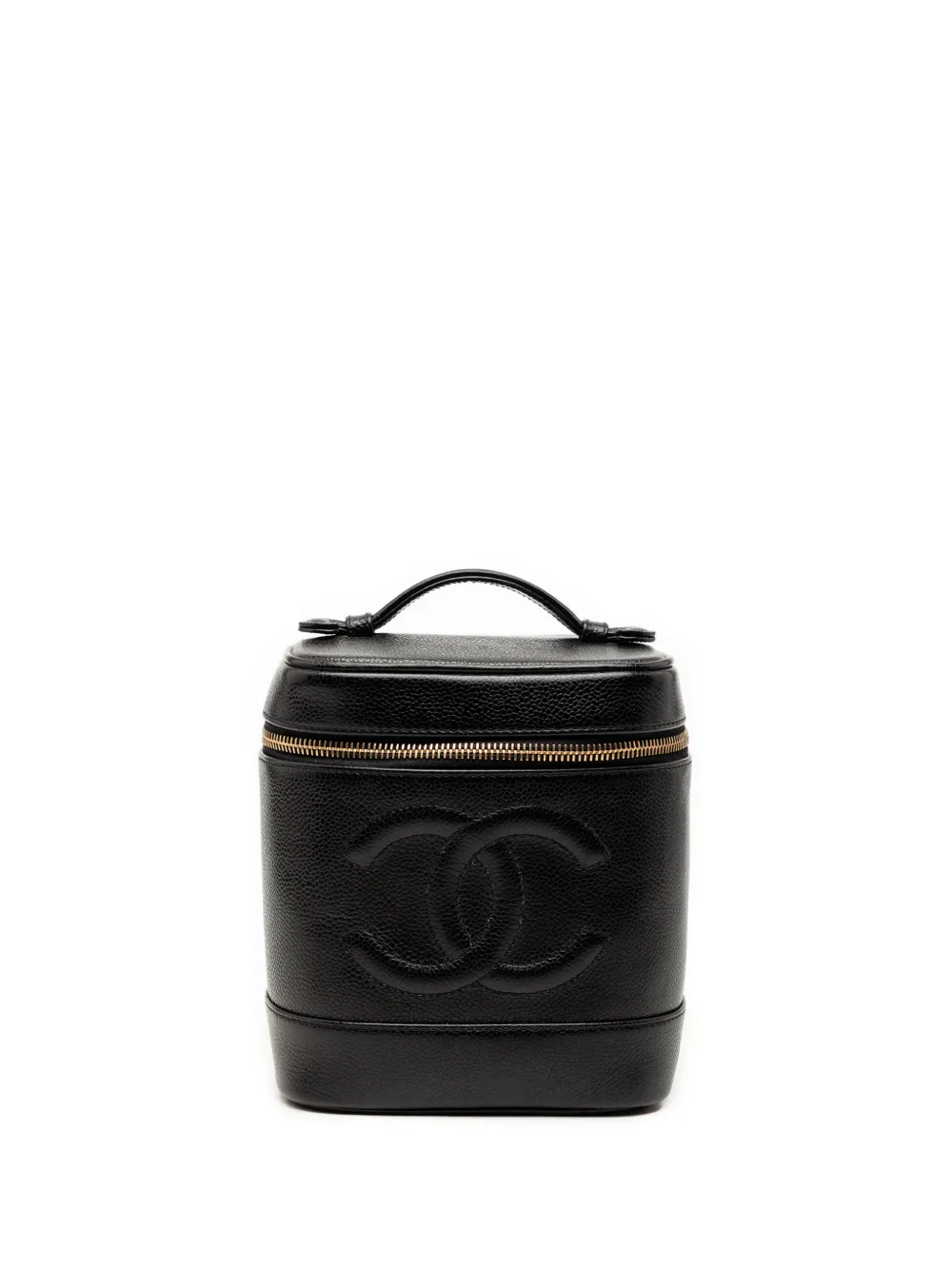 CHANEL Pre-Owned 2002-2003 CC Caviar vanity bag - Nero