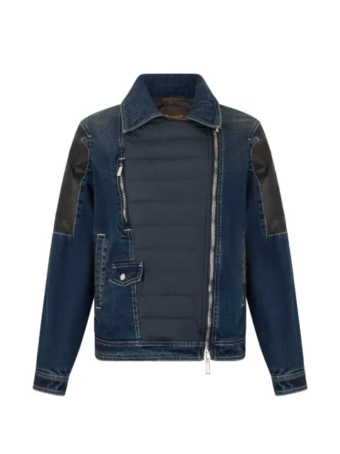 Moorer denim insert padded jacket