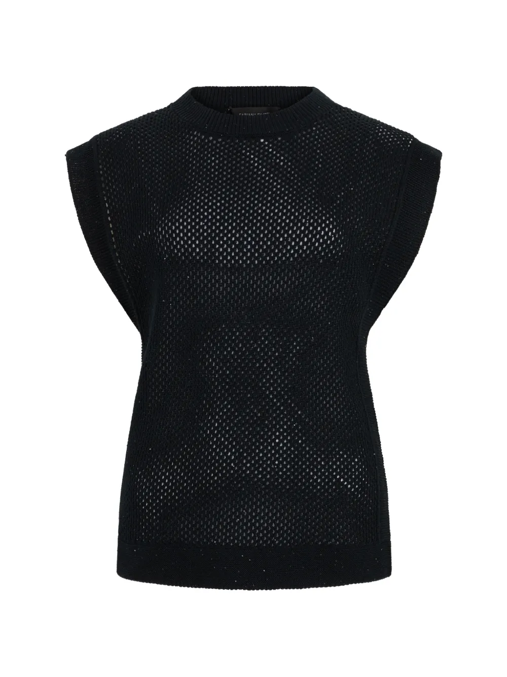 Fabiana Filippi knitted short-sleeve sweater - Schwarz