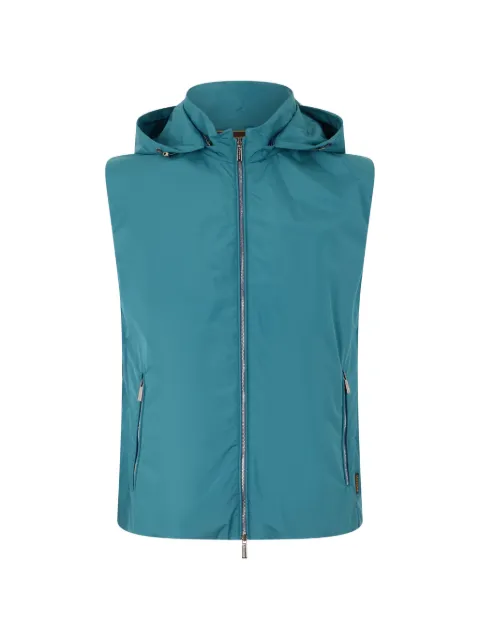 Moorer hooded zip gilet