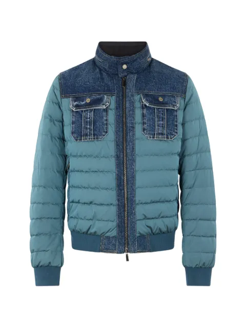Moorer striped padded jacket