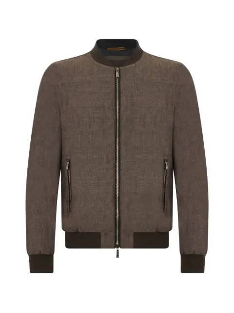 Moorer ribbed bomber jacket