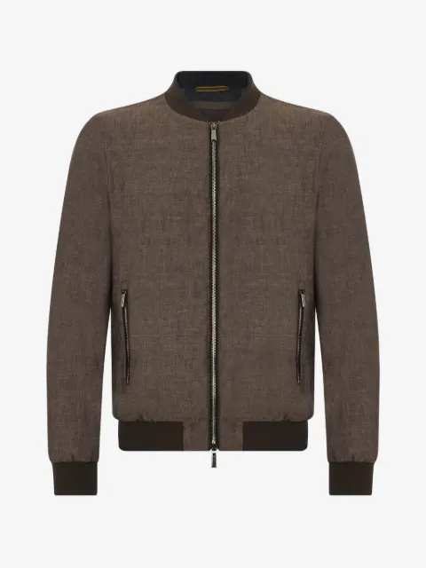 Moorer ribbed bomber jacket