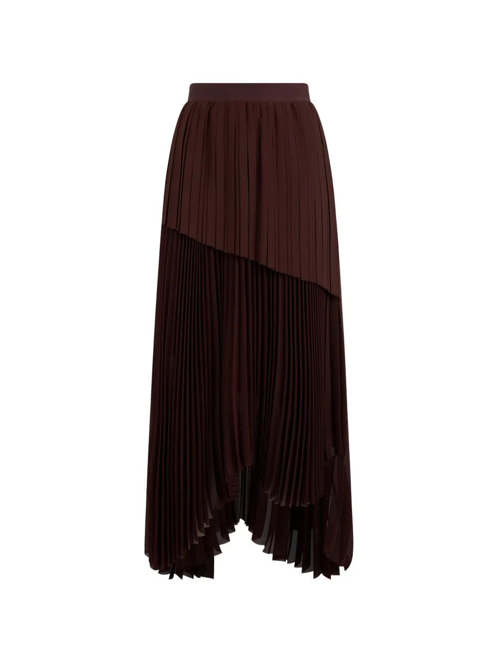 Fabiana Filippi pleated asymmetric skirt - Marrone