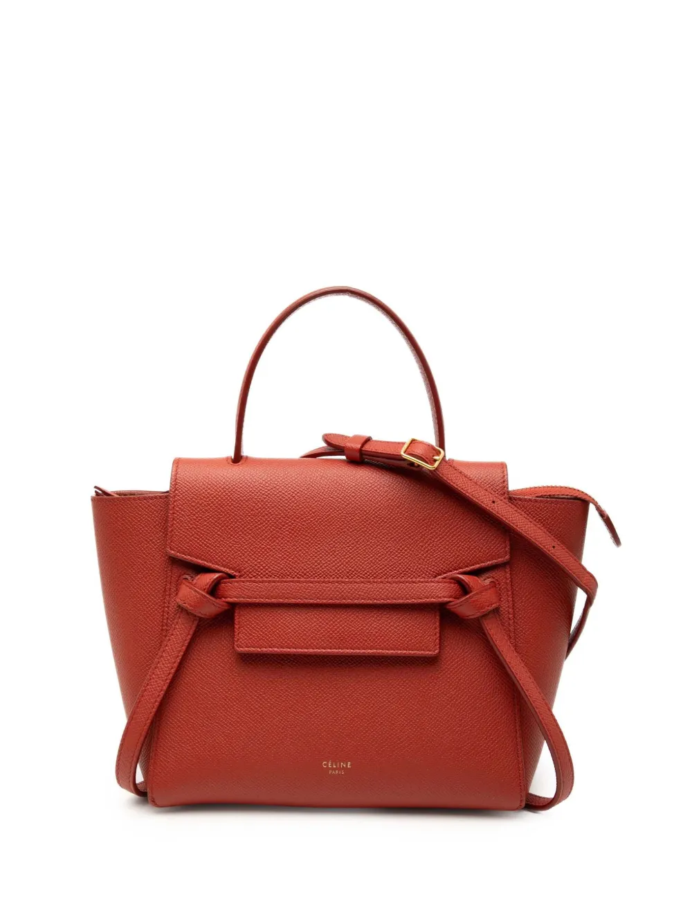 Celine Pre-Owned 2012-2018 Nano Grained Calfskin Belt Bag satchel - Rosso