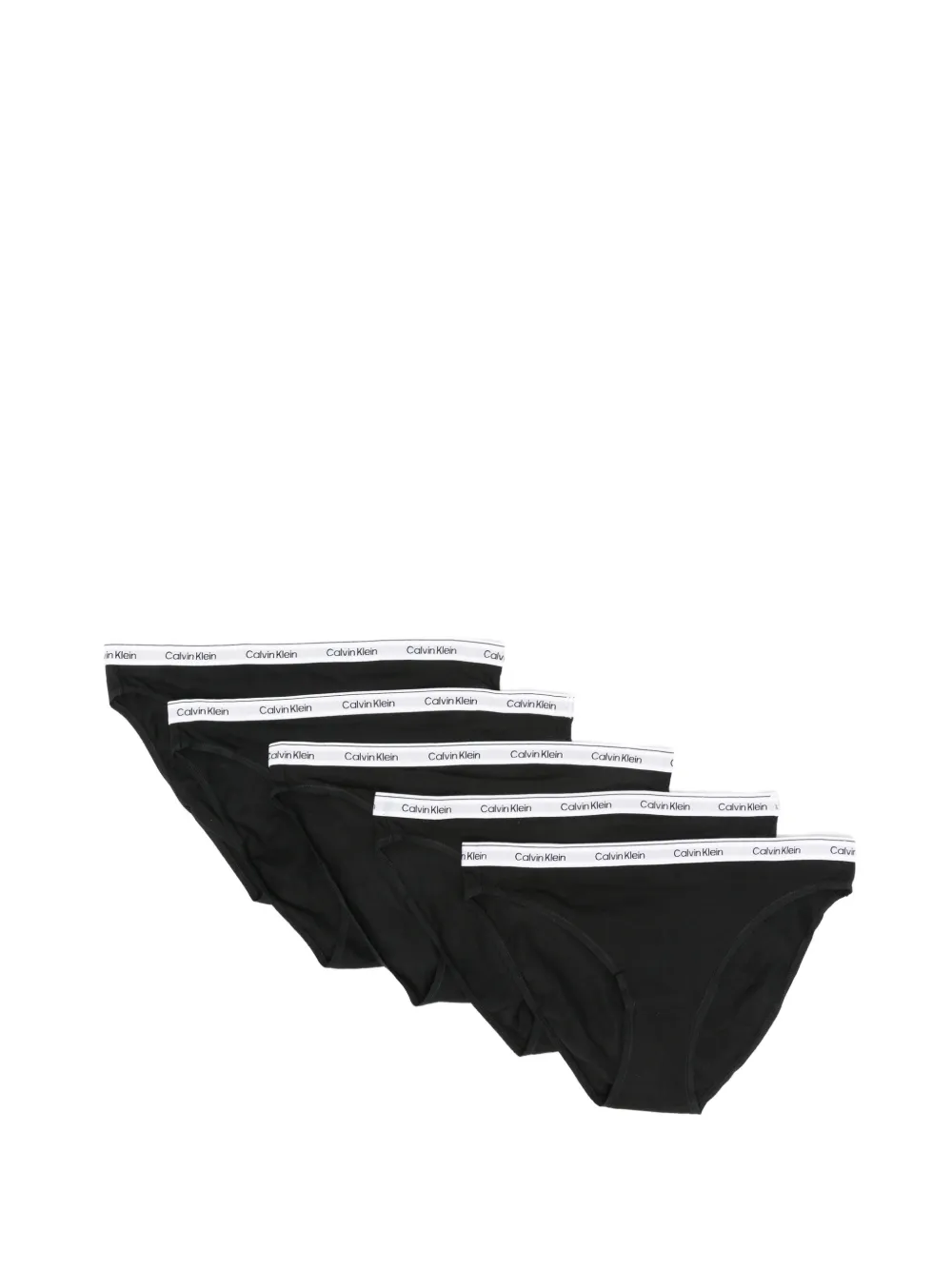 Calvin Klein logo-waistband bikini briefs (set of five) - Nero