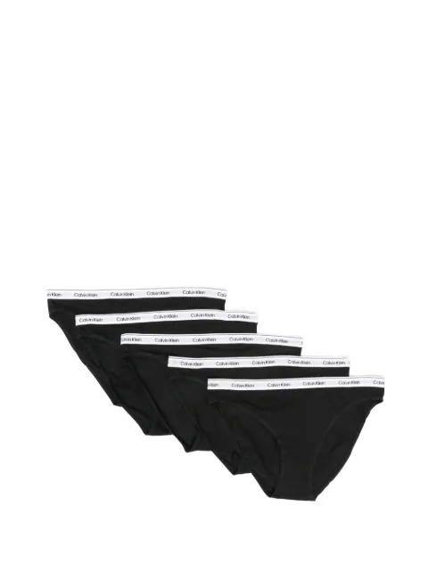 Calvin Klein logo-waistband bikini briefs (set of five)