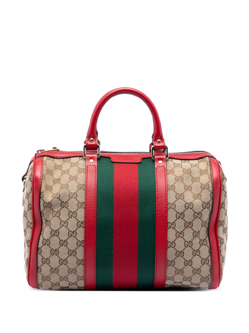 Gucci Pre-Owned 2000-2015 Medium GG Canvas Web Joy Boston Bag satchel - Marrone