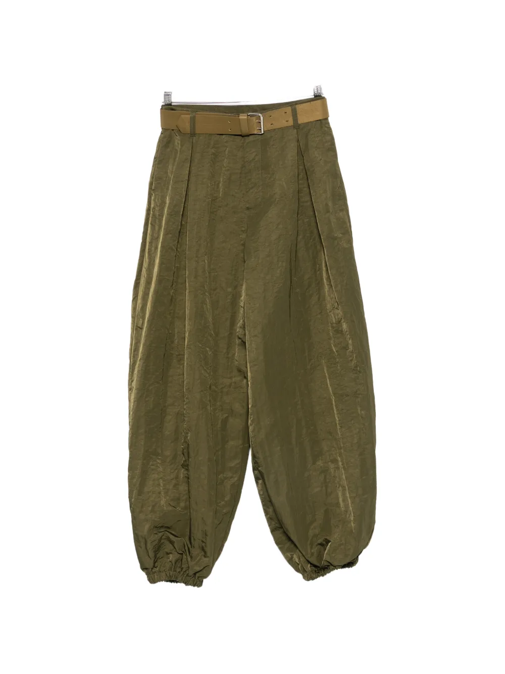 IMPERIAL belted pleated trousers - Verde