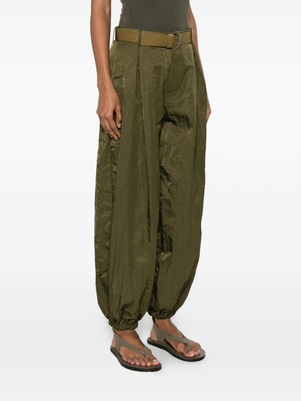  Imperial Pantalones Con Cinturón - Verde 