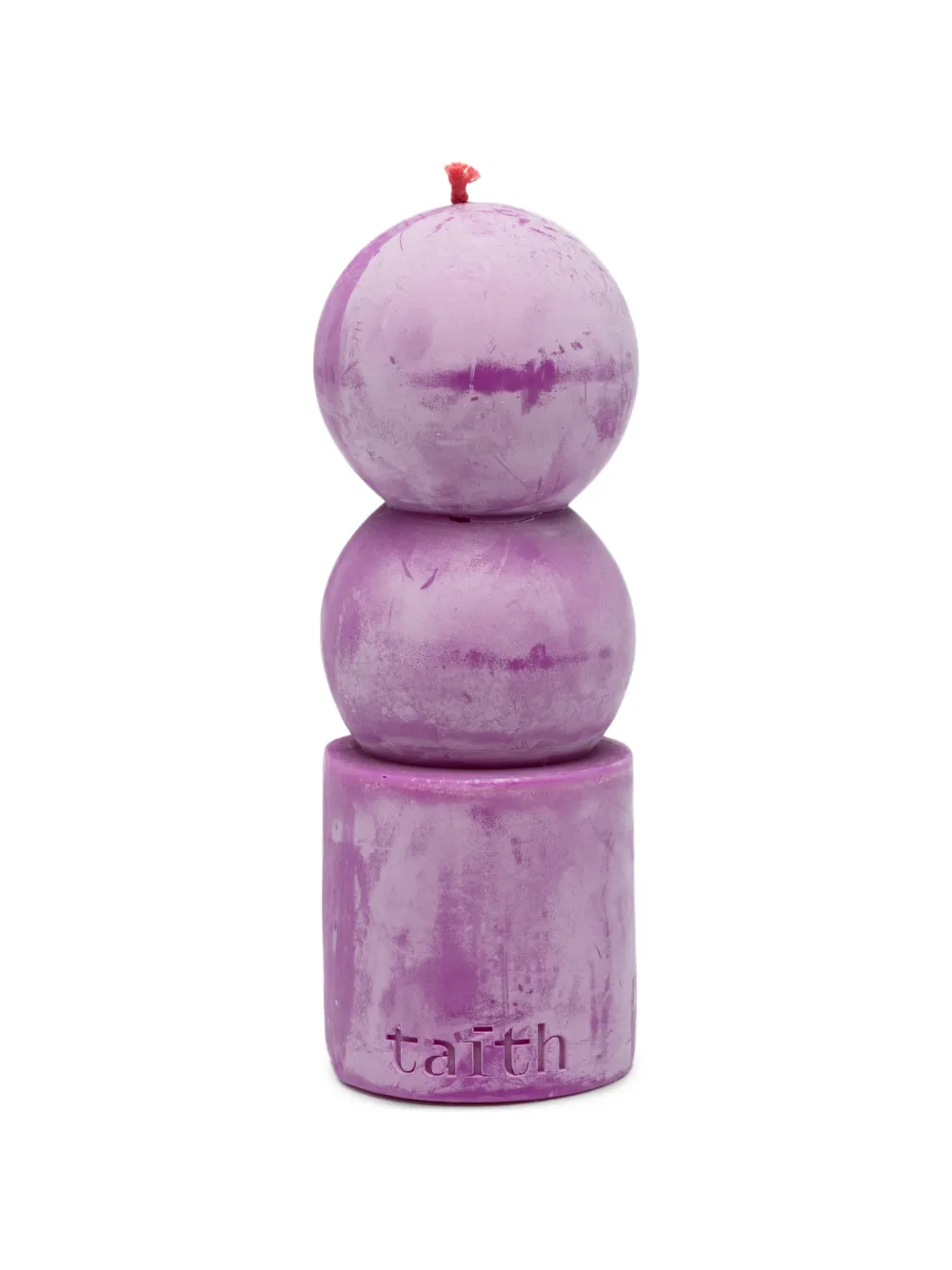 Taith Lilu stacked-design candle - Viola