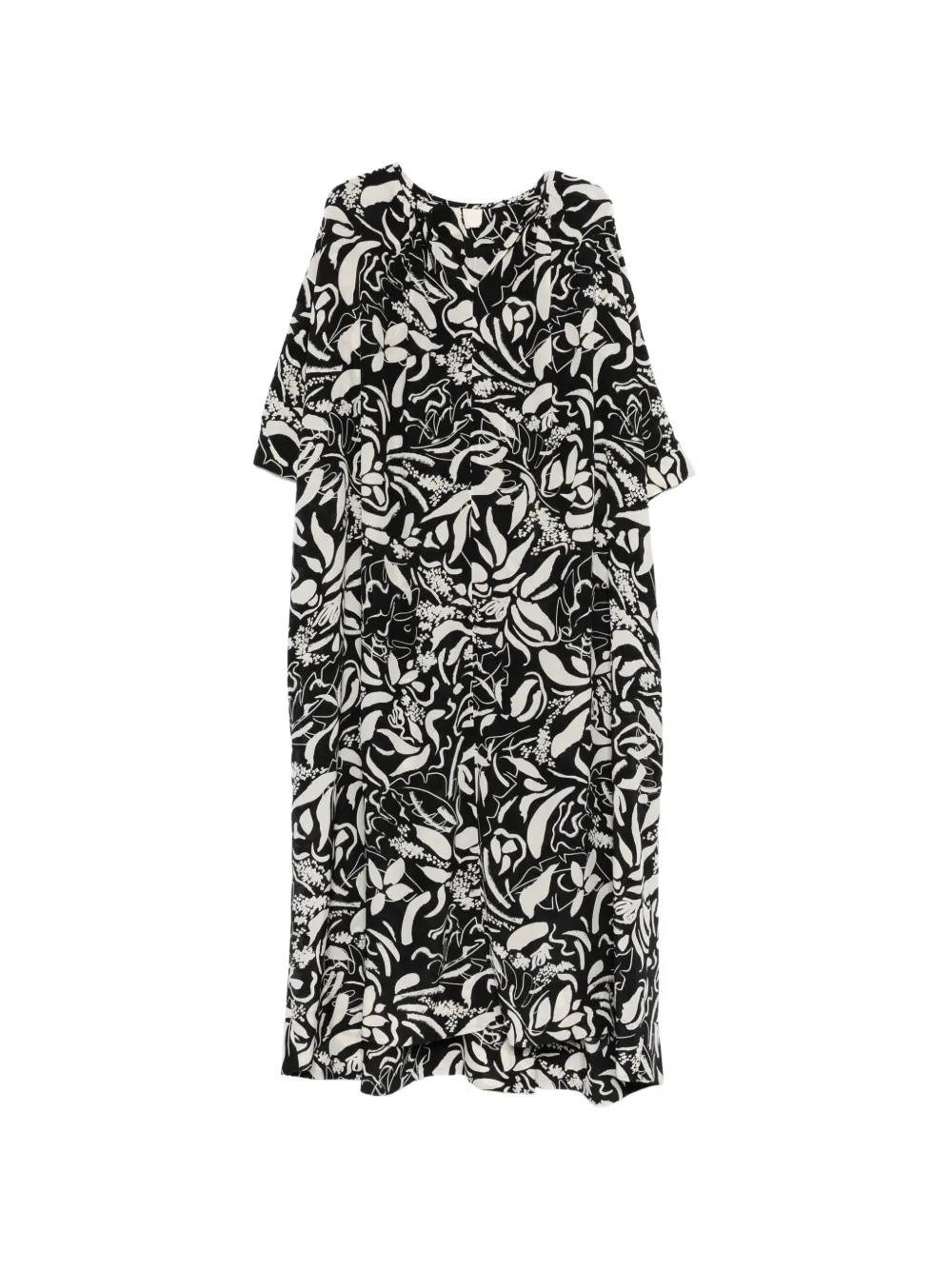 ASPESI floral-pattern midi dress - Nero