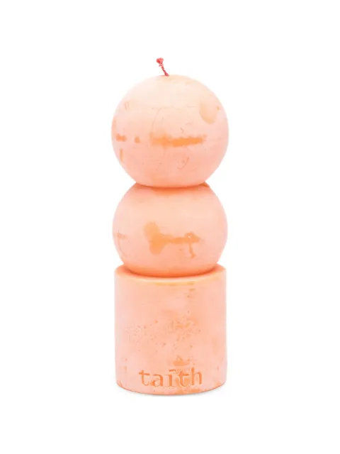 Taith Lilu stacked-design candle 