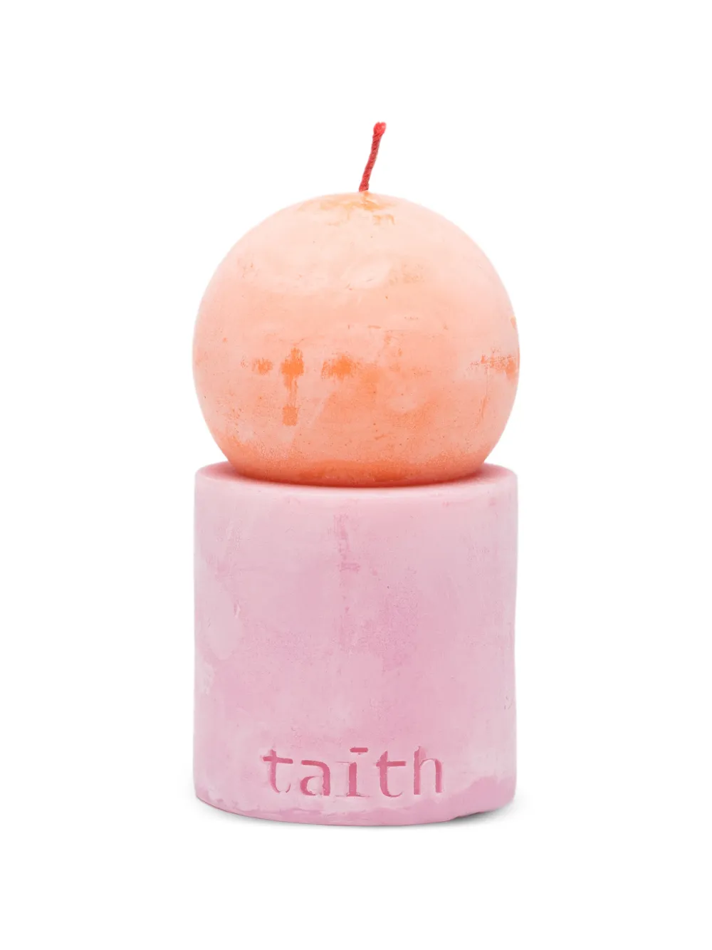 Taith Lulu stacked-design candle - Rosa