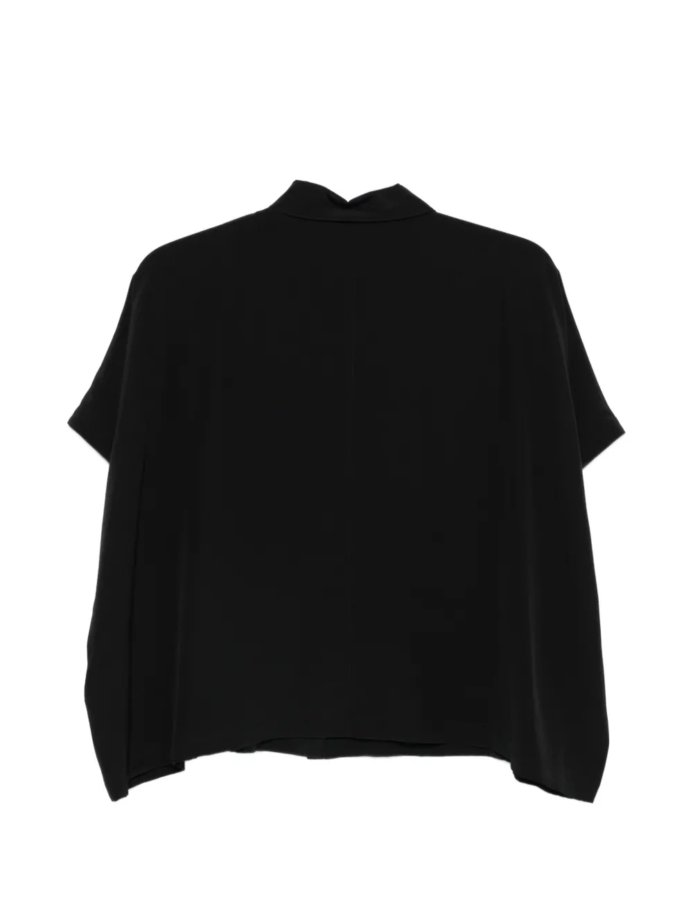 Aspesi Silk Crepe De Chine Shirt In Blue