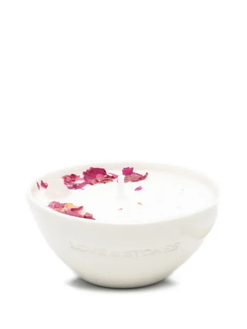 LOVE&STONES Forever floral-detail candle
