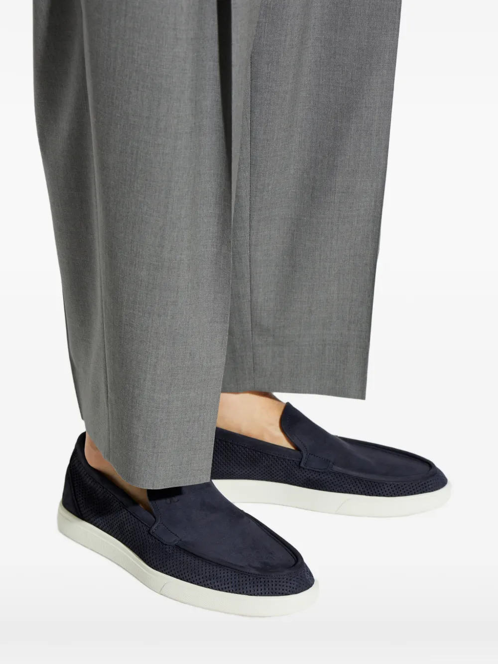 Fabi perforated leather sneakers Blauw