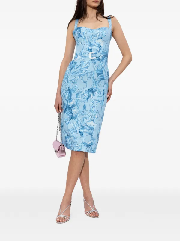 versace collection blue dress Versace, Medusa '95 jersey maxi dress, Women, Blue, S, Dresses, Materialmix