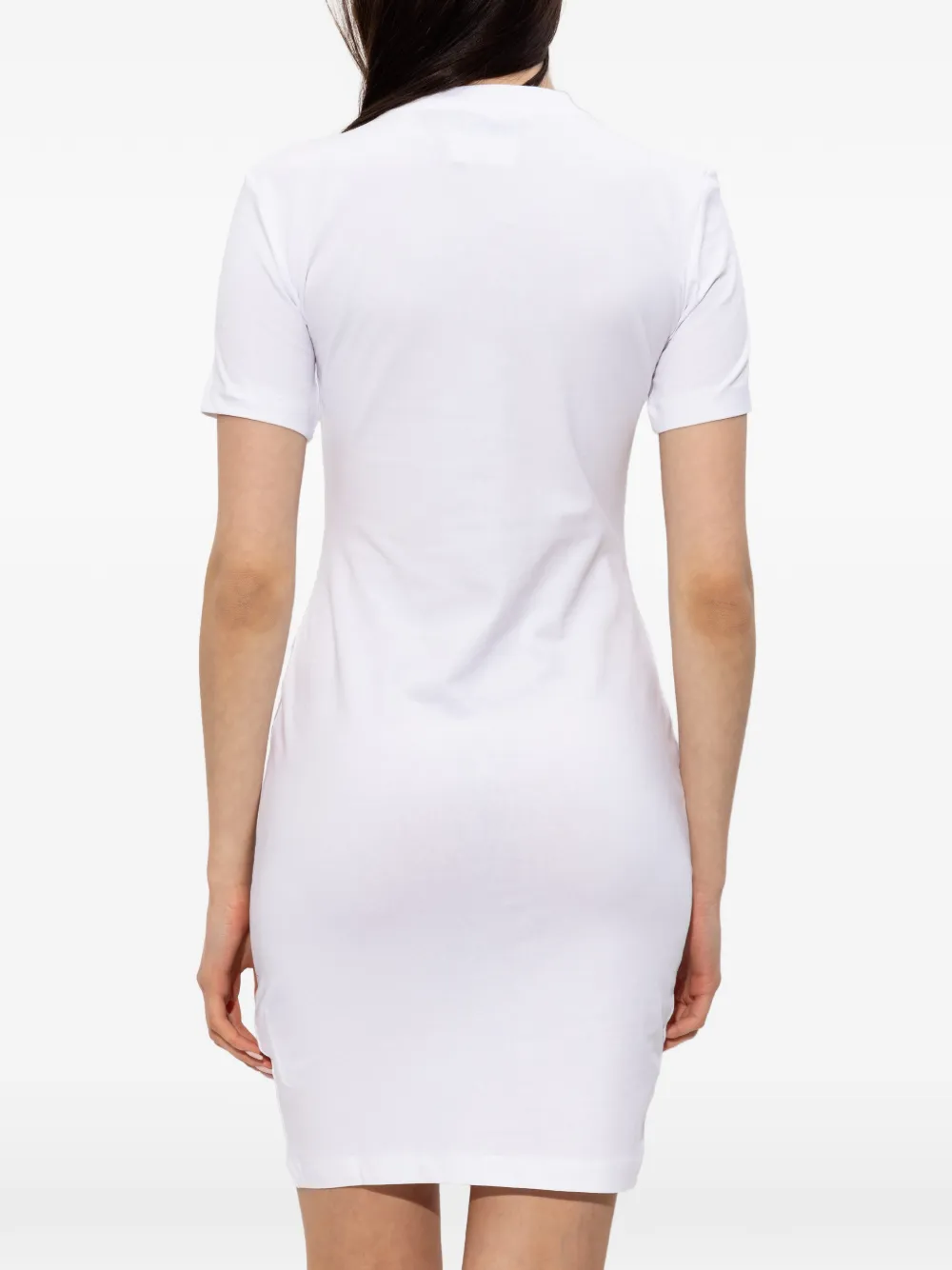 Versace Jeans Couture Mini-jurk met logoprint Wit