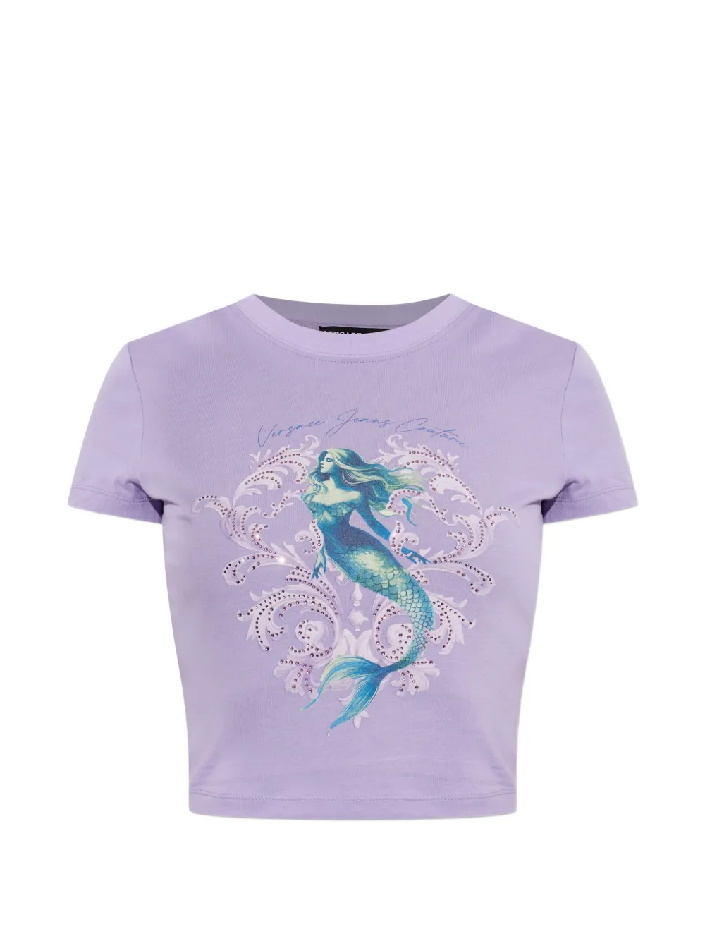 Versace Jeans Couture embellished graphic T-shirt - Viola