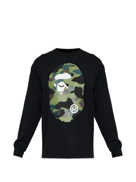 A BATHING APE® camouflage-print long-sleeve T-shirt