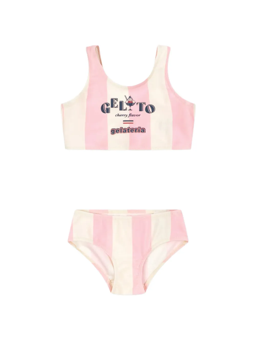 Konges Sløjd Pomia striped-print bikini - Rosa